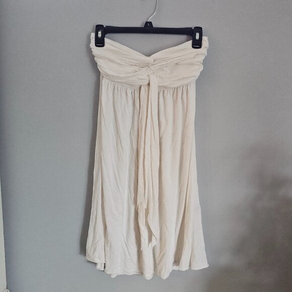 Express Strapless Cotton Dress - White - Picture 1 of 3